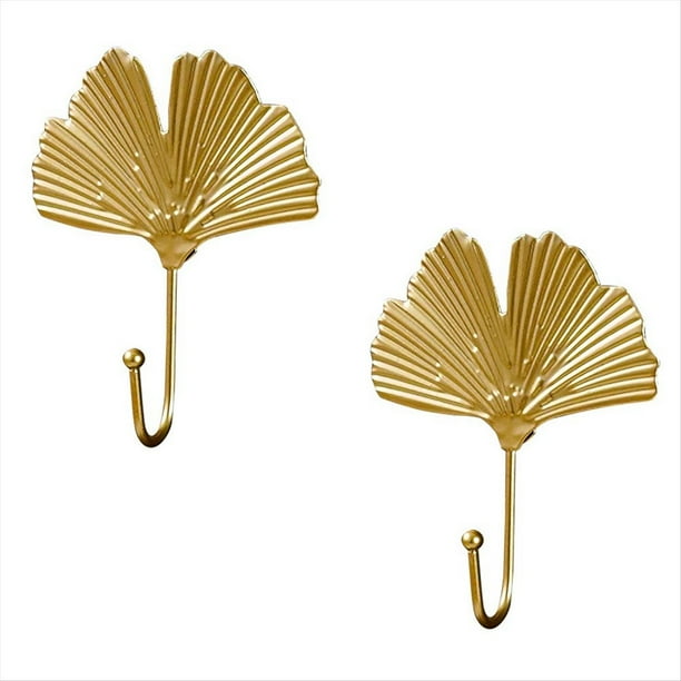 para Abrigos, Soporte Dorado para Colgar Llaves, Hojas Decorativas, de Metal, para Colgar en la Pared
