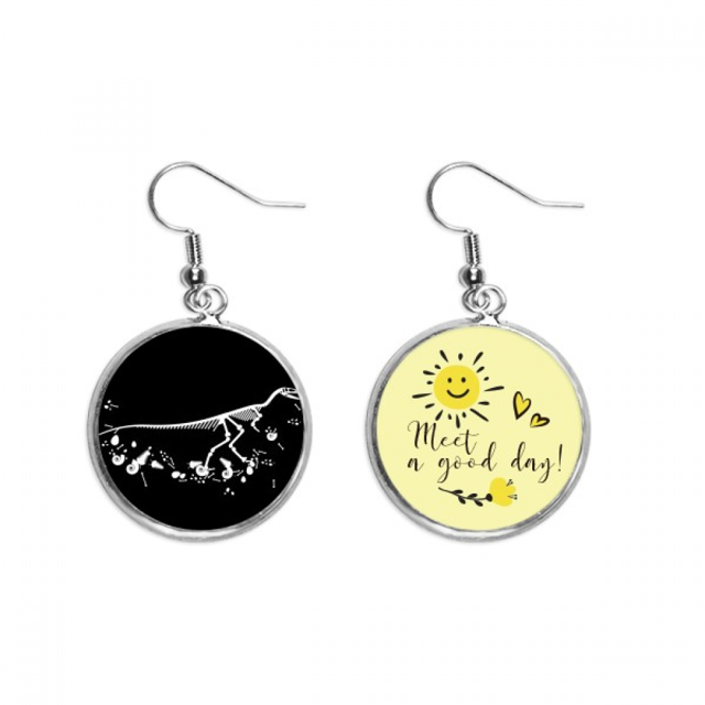 Enorme hierba hueso fósil de dinosaurio Pendiente Sol Flor Pendiente Joyas Moda Unbranded M