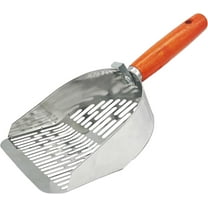 Metal Cat Litter Scoop - Stainless Steel Kitty Pooper Sifter,Long Handle Deep Shovel Kitten Scooper