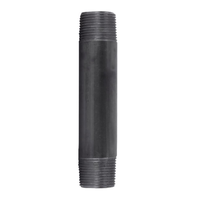 Nipple BK Products, acero negro, MPT de 1 pulgada x 6 pulgadas L (paquete de 5)