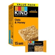 KIND Healthy Grains Oats & Honey with Toasted Coconut Bars, Value Pack, 1.2 oz, 15 Count