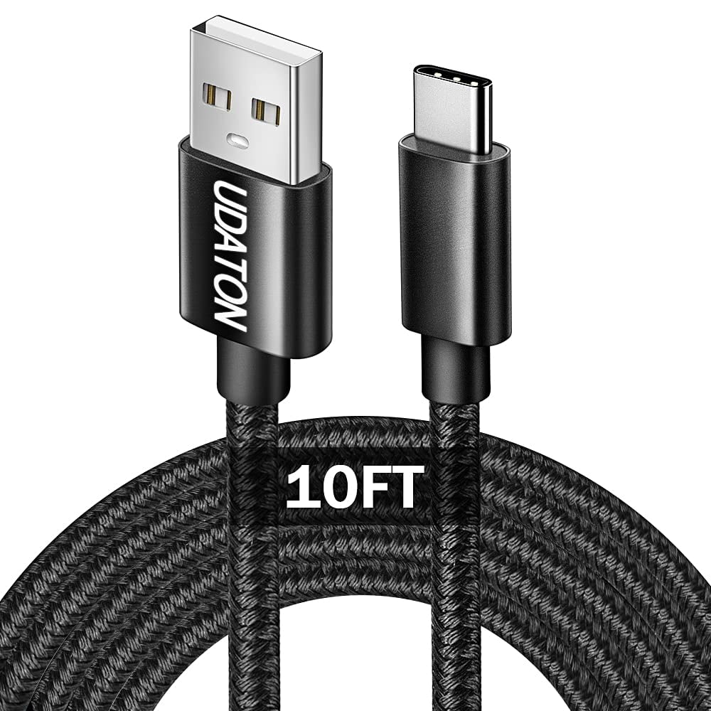 USB Type C Cable Fast Charging, 10FT USB C Extra Long Nylon Charger