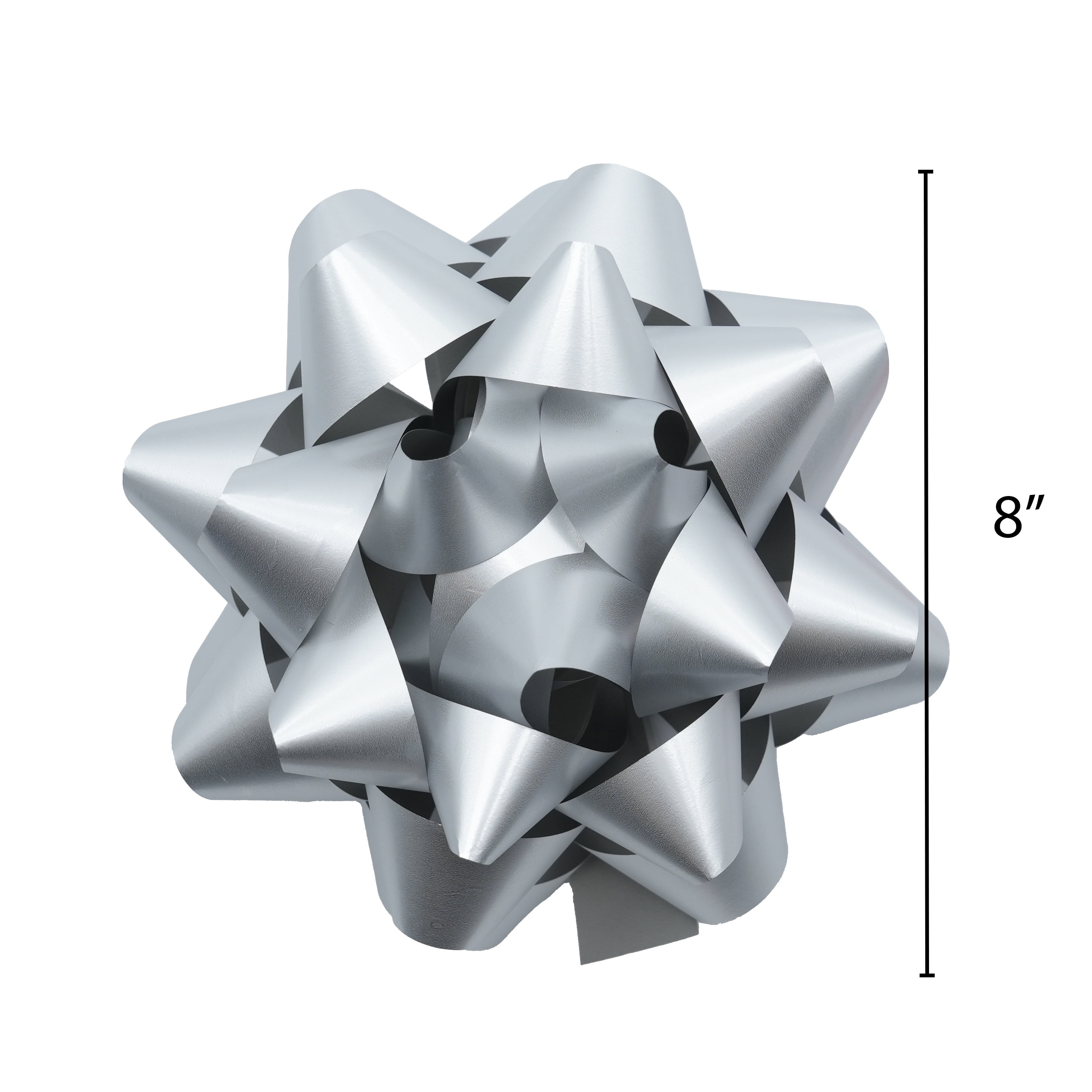 Holiday Time 8 Inch Giant Silver Bow, Giant 8" bow, silver finish