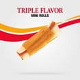 Good ‘n’ Fun Triple Flavor Mini Rolls, Long Lasting Rawhide Dog Chews
