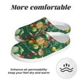 thumbnail image 6 of Balery Vegan Pattern Women's Fuzzy Memory Foam Slippers Fluffy Winter House Shoes Indoor and Outdoor-35/36, 6 of 7
