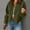 Army Green, variant on Women's Cotton Cropped Corduroy Shirt Jacket Causal Dressy Button Down Long Sleeve Shacket, Army Green