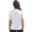 White, variant on Women's Shimmery Metallic Short Sleeve Holographic Blouse Party Dancewear