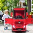 thumbnail image 3 of Costway 12V Mercedes Benz Actros Electric Kids Ride on Truck w/Remote Control&MP3 Red, 3 of 9