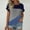Blue, variant on Pxiakgy Women's Color Block Short Sleeve Tops Casual Summer T-Shirt Loose Tops T Shirts Color Blocked Sleeves Color Blocked T Shirts Summer T Shirts Round Neck Causal Fashion Basic Tee Beige L
