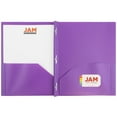 thumbnail image 4 of JAM Paper Plastic 2 Pocket POP Folders with Clasps, Purple, Sold Individually, 4 of 5