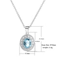 thumbnail image 2 of Valentine's Day Fashion Jewelry Blue Clavicle Chain, 2 of 5
