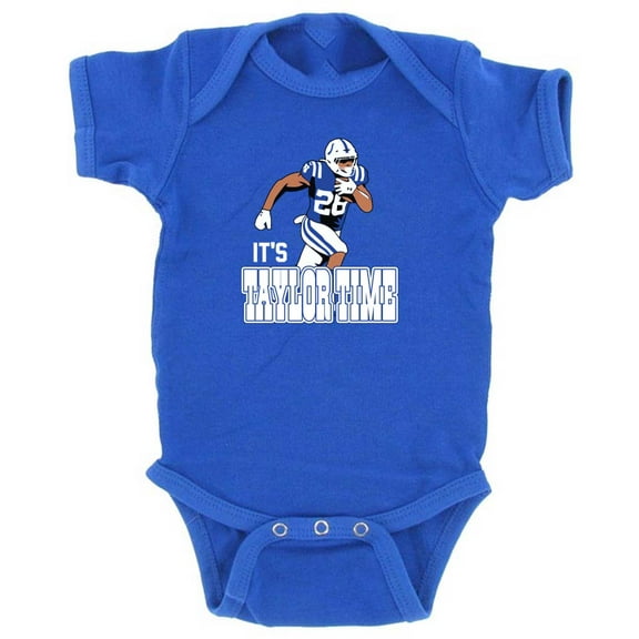 BLUE Colts Jonathan Taylor JT Its Taylor Time Baby 1 Piece