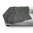thumbnail image 2 of Grunge Soft Flannel Fleece Throw Blanket, Sketchy Vintage Illustration of Monotone Circular Motifs, Cozy Plush for Indoor and Outdoor Use, 50" x 70", Charcoal Grey Champagne, by Ambesonne, 2 of 5