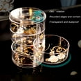 thumbnail image 5 of Jewelry box Four Layer Rotating Earring Storage Box Clear Acrylic Hairpin Jewelry Display, 5 of 8