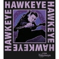 thumbnail image 2 of Girl's Marvel Hawkeye Ready To Shoot Bow Purple Box  Graphic Tee Black Large, 2 of 4
