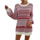 thumbnail image 1 of Silver Vestido de suéter de punto cálido de otoño e invierno para mujer de Navidad, 1 of 3