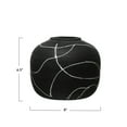 thumbnail image 3 of Creative Co-Op Round Decorative Terra-cotta Vase with Hand-painted Intersecting Lines, Black and White, 3 of 7