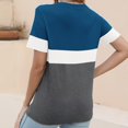 thumbnail image 2 of Jalioing Short Sleeve T Shirt Women's Casual Fashion Color Block Tee Shirt Crew Neck Basic Summer Tops Outfits, 2 of 7