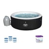 Bestway SaluSpa Inflatable Hot Tub Spa w/ Spa Support Kit and Filter Cartridges