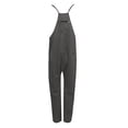 thumbnail image 7 of Lisingtool Womens Jumpsuit Women's Casual Jumpsuit Spaghetti Straps Wide Leg Romper V Neck Spaghetti Straps Romper Sleeveless Long Jumpsuit Womens Overalls Dark Gray, 7 of 7