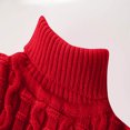 thumbnail image 3 of RXIRUCGD Mode Fille et Garçon Chandail Décontracté à Manches Longues Col Roulé Épais (Rouge, Taille : 7 Ans), 3 of 7