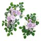 thumbnail image 1 of 2 piezas de flores artificiales para arco de boda, decoración floral versátil estilo bohemio. Púrpura, 1 of 9