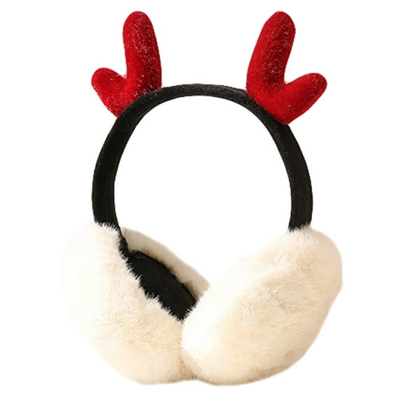 FUTUREORYY 1Pc Warm Ear Muffs for Women and Girls Antler Design Winter Season