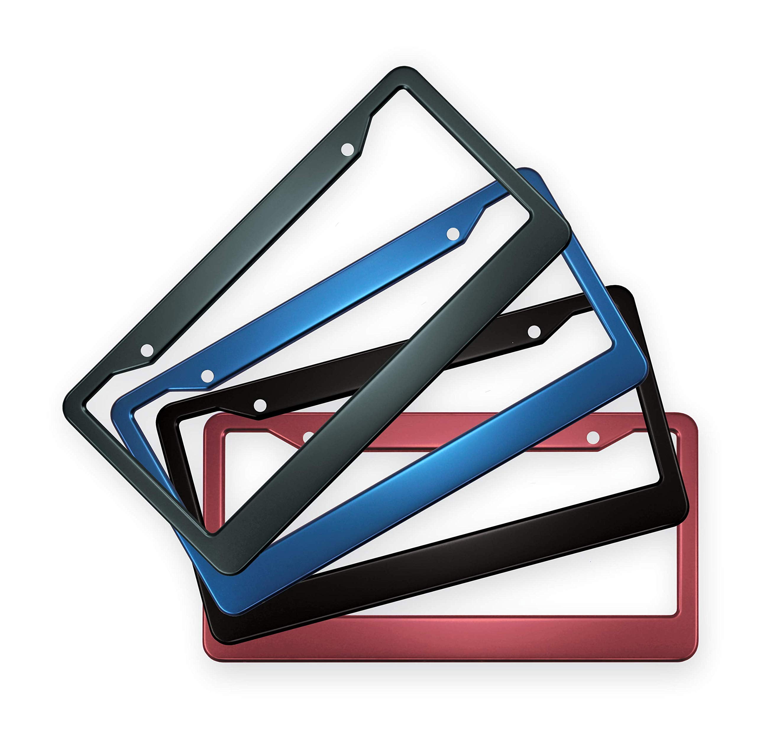 Special Edition Anodized Aluminum CAR License Plate Frames - Blue