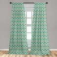 thumbnail image 5 of Ambesonne Chevron Curtains, Angular Stripes Pattern, Pair of 28"x63", Pale Sage Green Beige, 5 of 5