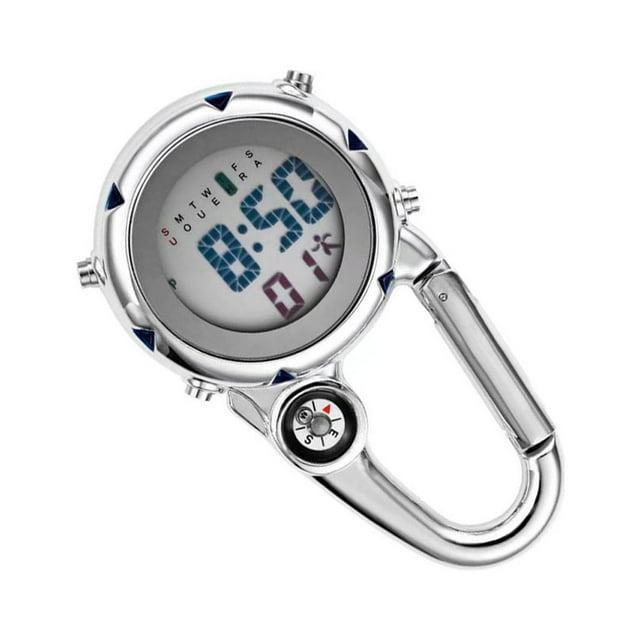 Moyic Mosquetón digital Clip Relojes Gancho Reloj Electrónico Luminoso Enfermera Reloj Semana Montañismo Relojes Azul Type2 NO2