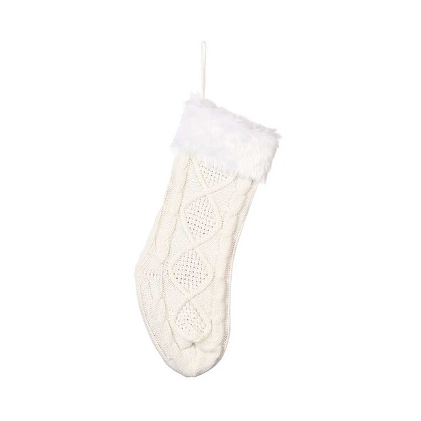Bearachild Accesorios de calcetín de Navidad Festival en casa Diseño de escena interior Prop Chimenea Colgante Calcetines Bolsa de regalo Decoración de Kits de decoración para fiestas Blanco Bearachild HA068304-02