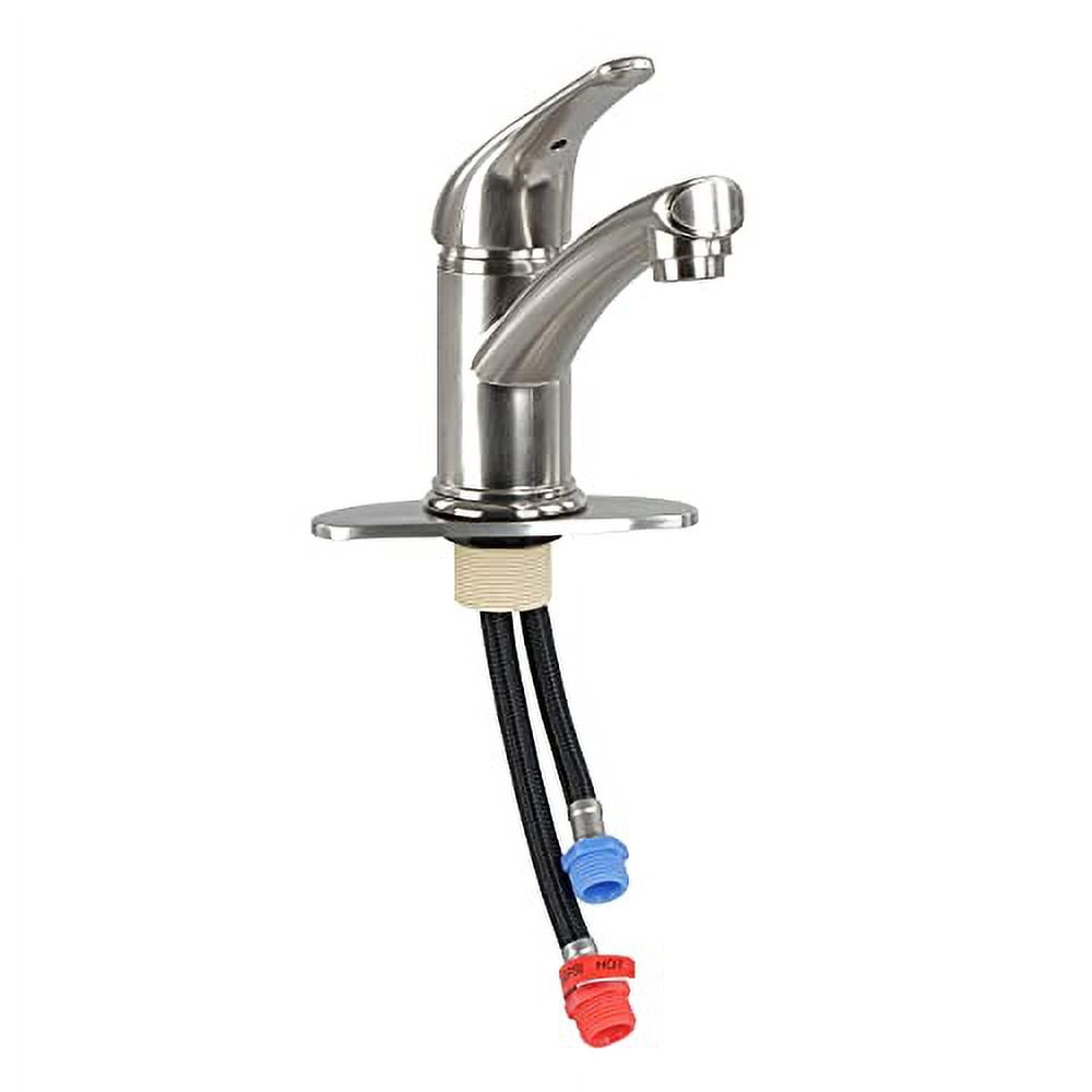 Empire Faucets 9in Nickel Single Lever Bathroom Faucet One Hole Installation