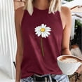 thumbnail image 1 of Hauts d'Été pour Femmes, Vêtements d'Été pour Femmes, Haut d'Été Sans Manches Attrayant pour Femmes Col Rond Régulier Haut Sans Manches Imprimé, 1 of 3