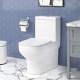 thumbnail image 2 of CB HOME 28"X15"X30-1/2" One-Piece Elongated Toilet, Modern Dual Flush 1.1/1.6GPF Water Efficient, Comfort Height 16-1/2" & Soft-close Seat, Ceramic Quiet Toilet, 2 of 13