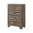 thumbnail image 4 of Beautiful Gray Finish 3Pc Full Size Upholstered Headboard Panel Bed Chest Nightstand Set, 4 of 7