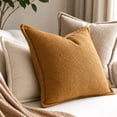 thumbnail image 6 of Pillow Cover Chenille Thick Soft Solid Color Pillowcase 1 Pack Cream Apricot For Sofa Couch Bedroom Decor, 6 of 9