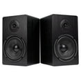 thumbnail image 4 of Pair Rockville RockShelf 64B Black 6.5" Home Bookshelf Speakers w/21" Stands, 4 of 11