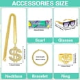 thumbnail image 5 of Alaiyaky 6 Pcs Mens 80s 90s Outfits Hip Hop Costumes Accessories Colorful T Shirt Set for Rock Disco Party, 5 of 7