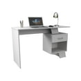 thumbnail image 2 of Inval Asymmetrical 1-Drawer 29"H Desk, White, 2 of 5