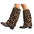 thumbnail image 3 of Womens Knee High Boots Womens Winter Boots Winter Fashion Boots Knee High Leopard Print Design Heel Comfortable Outdoor Casual Wear, 3 of 9