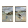 thumbnail image 4 of Kate and Laurel Sylvie Big Sur I and II Framed Canvas Wall Art Set by Nikita Jariwala, 2 Piece 18x24 Gold, Abstract Landscape Art Set for Wall, 4 of 6