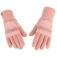 thumbnail image 1 of Guantes de invierno con pantalla táctil para mujer y niña, guantes de punto suaves y cálidos, 1 of 5