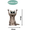 thumbnail image 4 of Pegatinas de gato 3D, 2 piezas, bonitas pegatinas de pared para baño, decoración de baño, pegatinas de pared impermeables, extraíbles, póster de pared para coche, 4 of 5