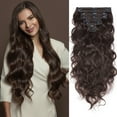 thumbnail image 2 of SEGO Clip in Hair Extensions Human Hair 100% Real Remy Hair 10-24 Inch Full Head Thick Hair Pieces Silky Curly Balayage Hair Cleanrance, 2 of 7