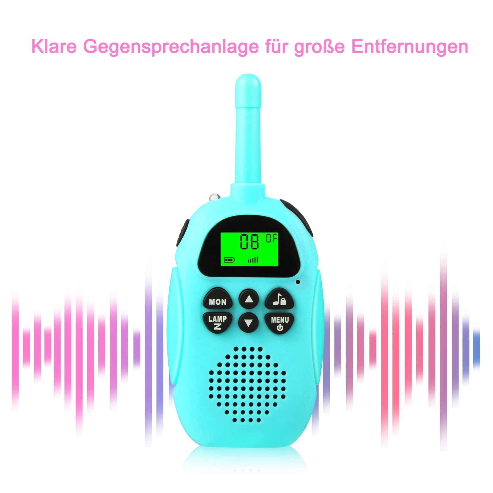 Kearui Walkie Talkie Para Niñas Y Niños De 3 A 12 Años, Recargable Con VOX, Linterna LED Y Bloqueo De Teclas (Rosa Púrpura)