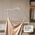 thumbnail image 4 of Hanger Central 50 Pack Space Saving Gray Velvet Non-Slip Hangers with Swivel Hook, 4 of 7