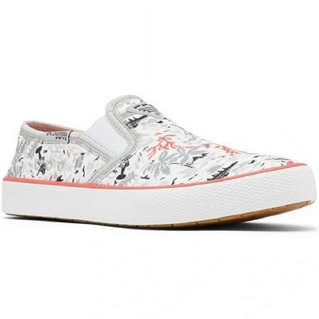 Columbia Womens Slack Water PFG Slip Boat Shoe, Slate Grey/Red Coral, 11 US