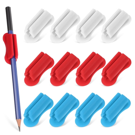BESTOYARD 12Pcs Silicone Pen Organizer Stick on Adhesive Clip for Desk and Dashboard