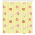 thumbnail image 3 of Ambesonne Peach Colors Shower Curtain, Fruit with Blossom, 69"Wx84"L, Pale Yellow Peach Salmon, 3 of 3