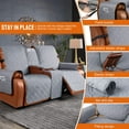 thumbnail image 3 of ZXNYH Loveseat Recliner Cover with Console 100% Waterproof Sofa Slipcovers Non-Slip Reclining Couch Cover Split Sofa Covers Furniture Protector for Pets, Dogs(Chocolate), 3 of 4